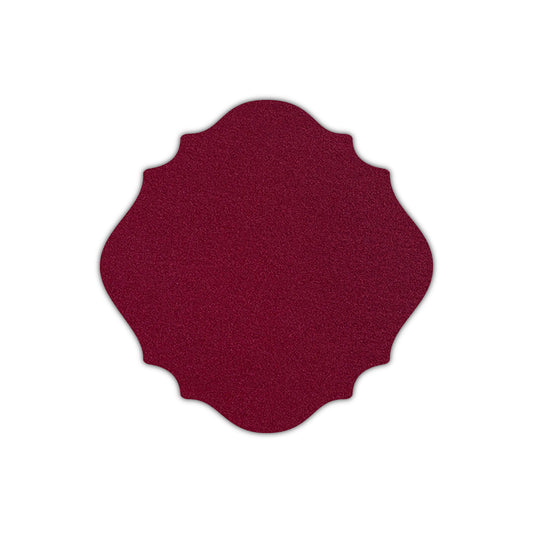 CMYK Print on Shimmer Red Lacquer Cardstock | Shape S13 | 7" x 7"