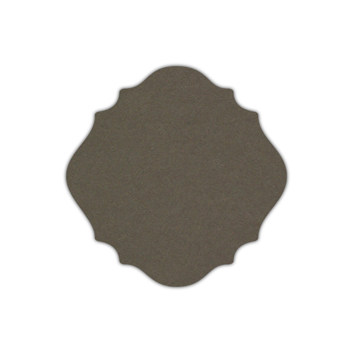 CMYK Print on Sombre Grey Cardstock | Shape S13 | 2" x 2"