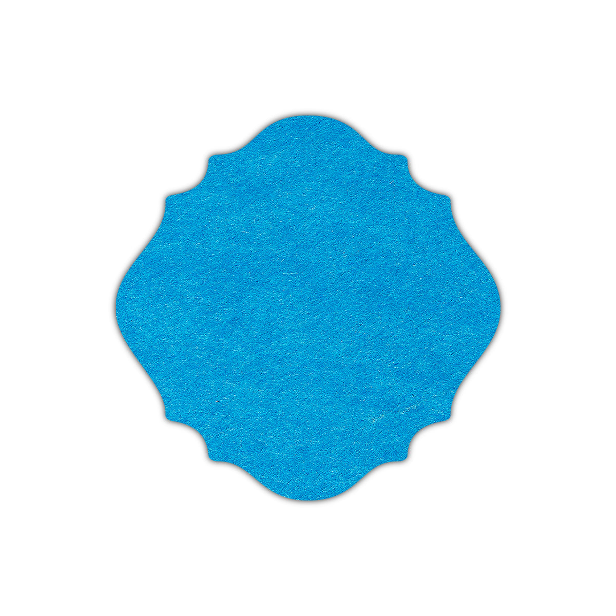 CMYK Print on Tabriz Blue Cardstock | Shape S13 | 4.25" x 4.25"