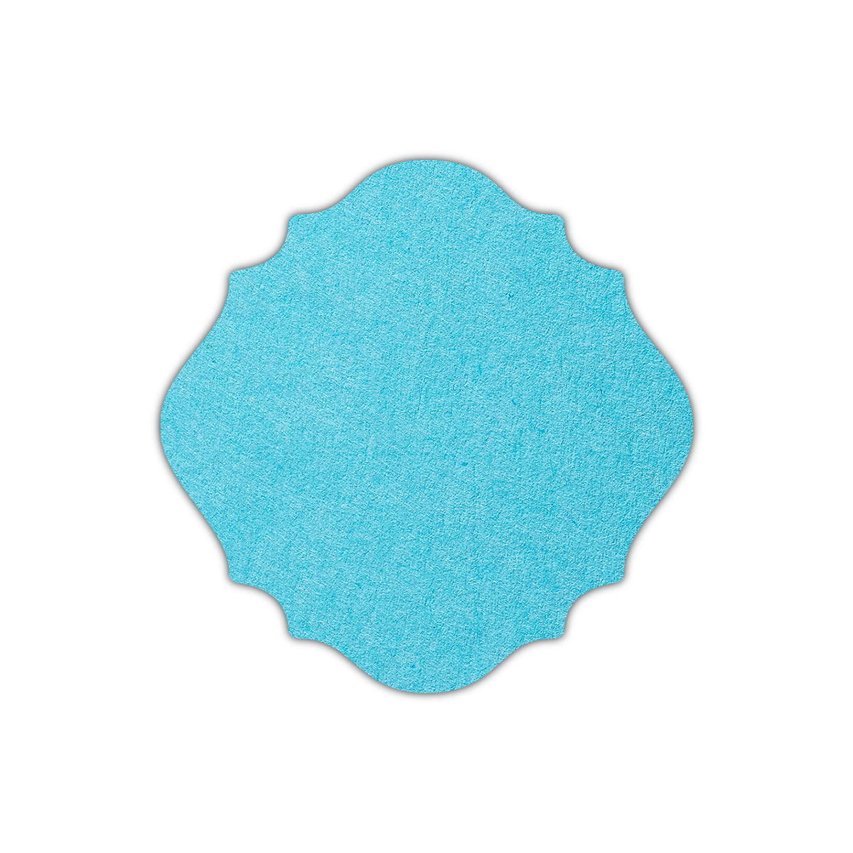 CMYK Print on Turquoise Cardstock | Shape S13 | 2.5" x 2.5"