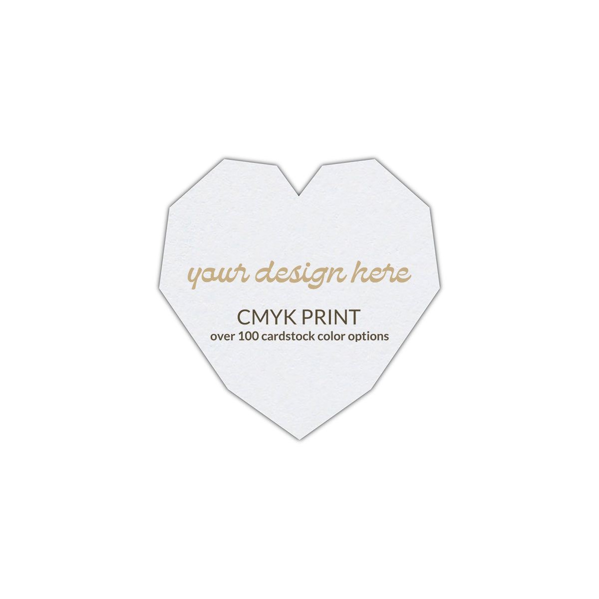 Shape S14 Diecut Card | CMYK Print | 4" x 4"