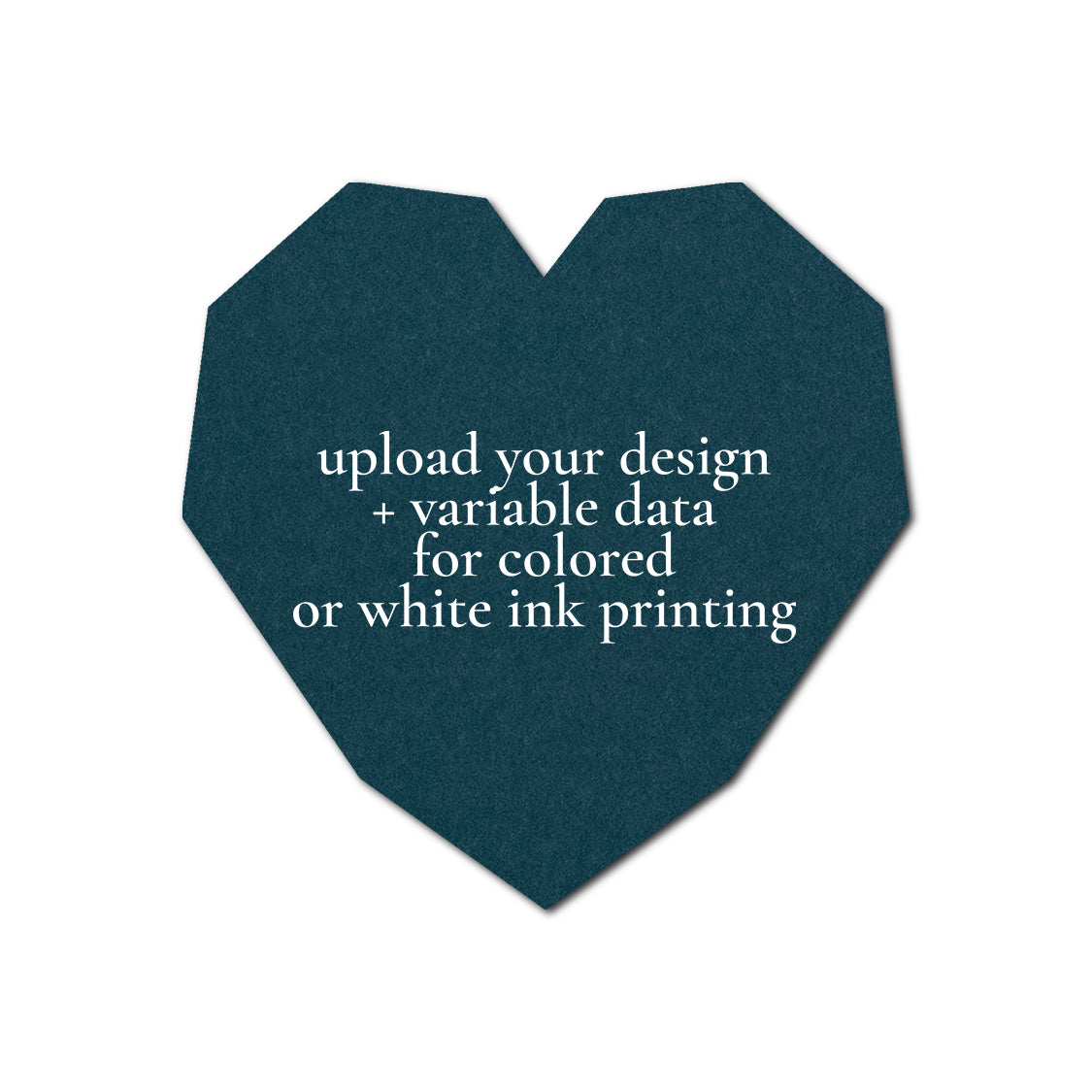 Individually Personalized Wedding Prints on Diecut Cardstock - Shape S14