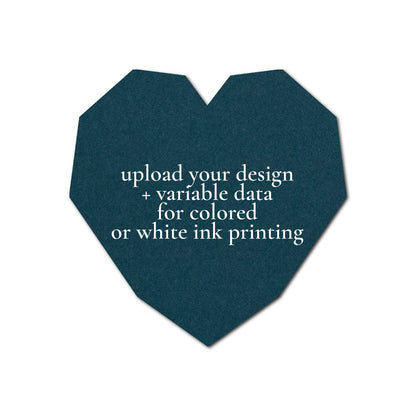 Individually Personalized Wedding Prints on Diecut Cardstock - Shape S14