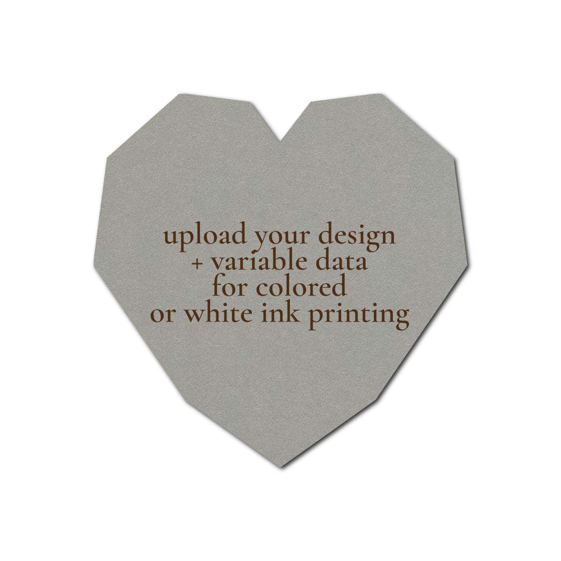 Individually Personalized Wedding Prints on Diecut Cardstock - Shape S14