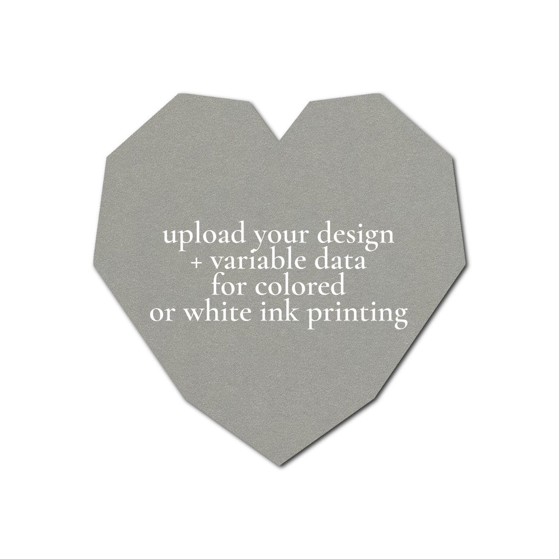 Individually Personalized Wedding Prints on Diecut Cardstock - Shape S14