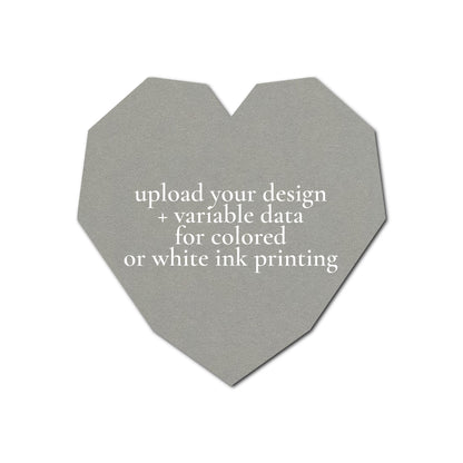 Individually Personalized Wedding Prints on Diecut Cardstock - Shape S14