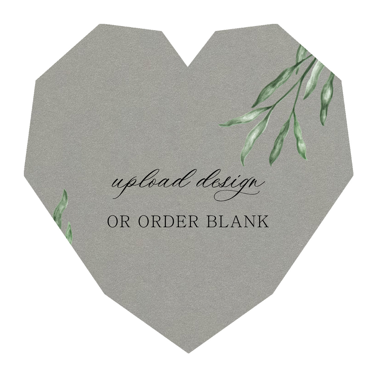 Custom Wedding Prints on Diecut Shaped Cardstock | Shape S14