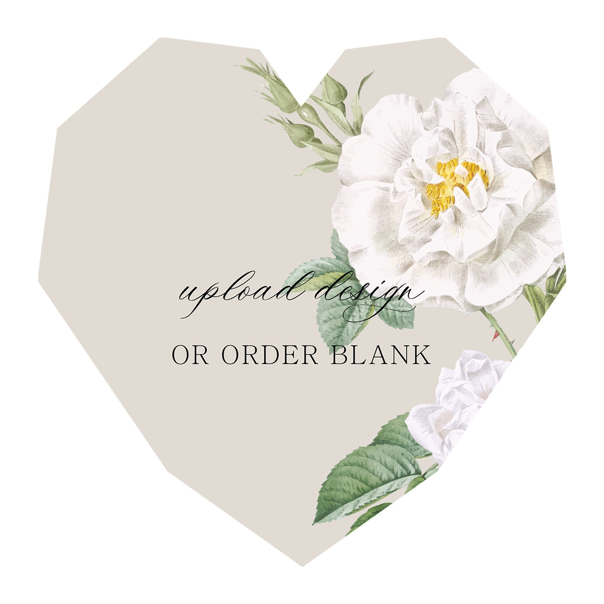 Custom Wedding Prints on Diecut Shaped Cardstock | Shape S14