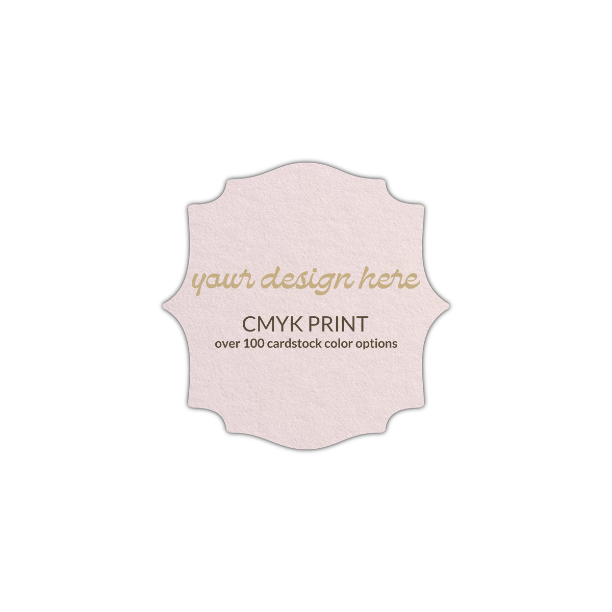 Shape S15 Diecut Card | CMYK Print | 2.25" x 2.25"