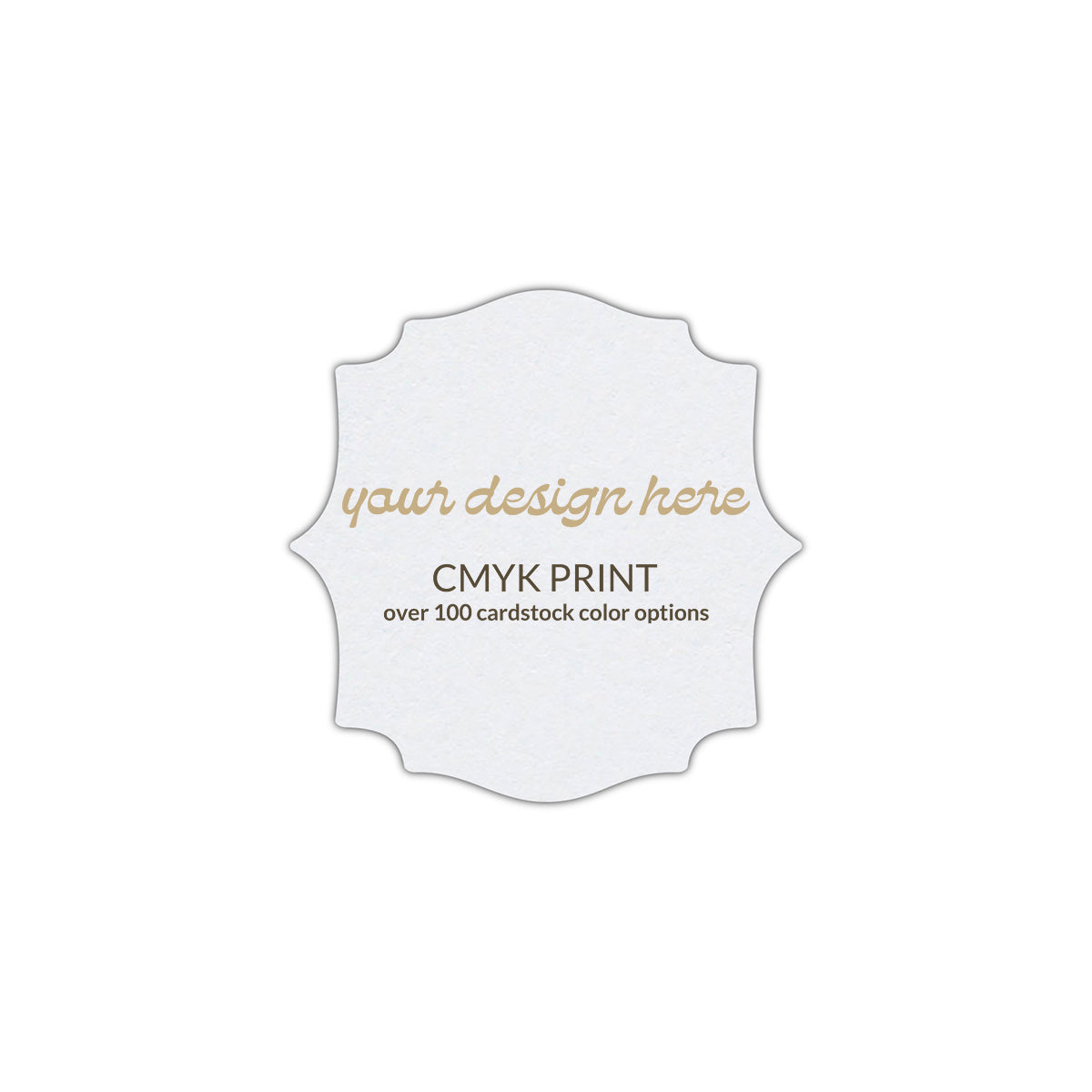 Shape S15 Diecut Card | CMYK Print | 4" x 4"