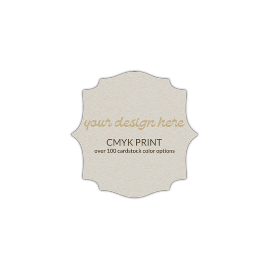 Shape S15 Diecut Card | CMYK Print | 2.5" x 2.5"