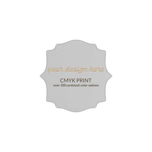 Shape S15 Diecut Card | CMYK Print | 2" x 2"