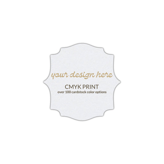 Shape S15 Diecut Card | CMYK Print | 3" x 3"