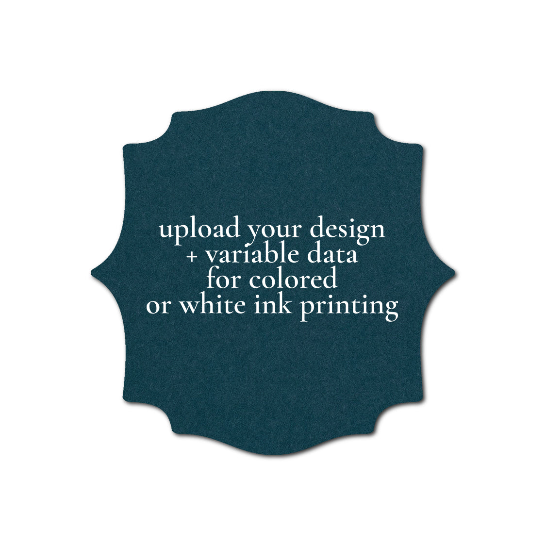 Individually Personalized Wedding Prints on Diecut Cardstock - Shape S15