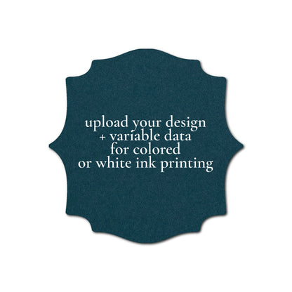 Individually Personalized Wedding Prints on Diecut Cardstock - Shape S15