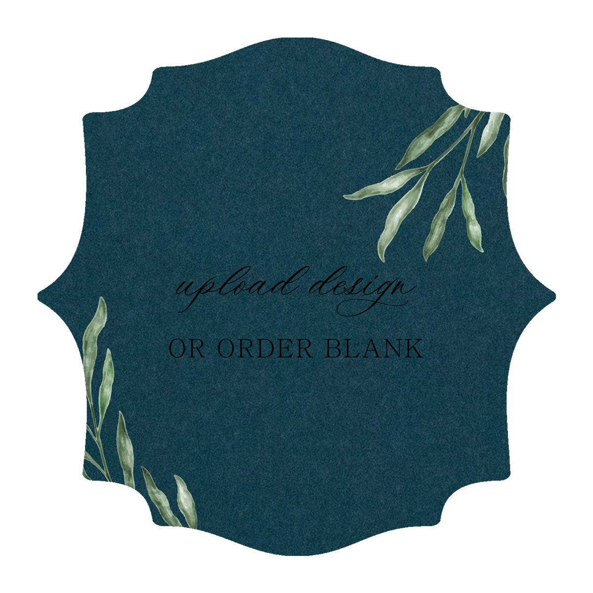 Custom Wedding Prints on Diecut Shaped Cardstock | Shape S15