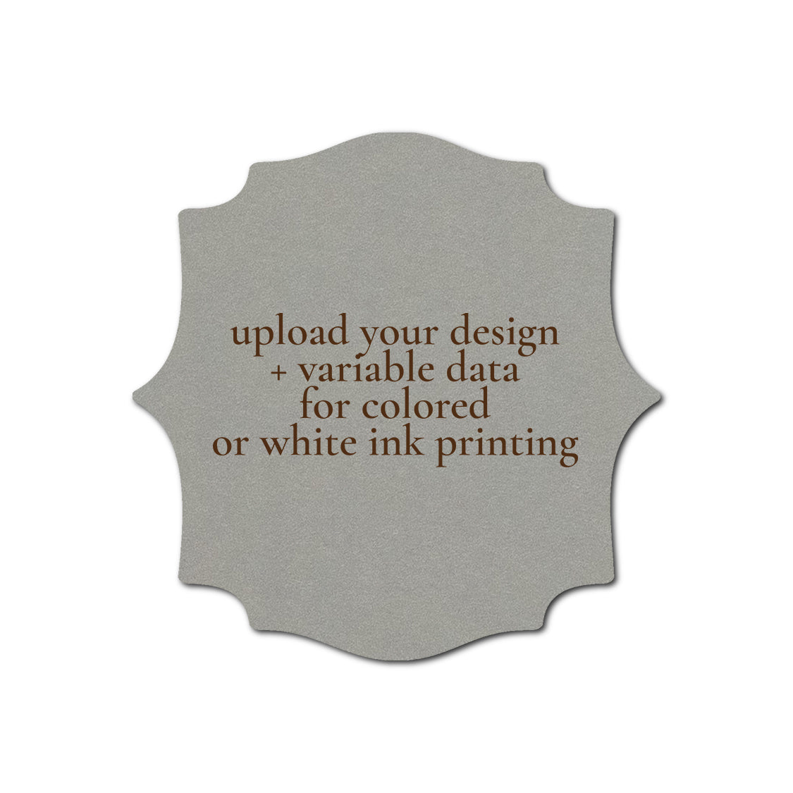 Individually Personalized Wedding Prints on Diecut Cardstock - Shape S15