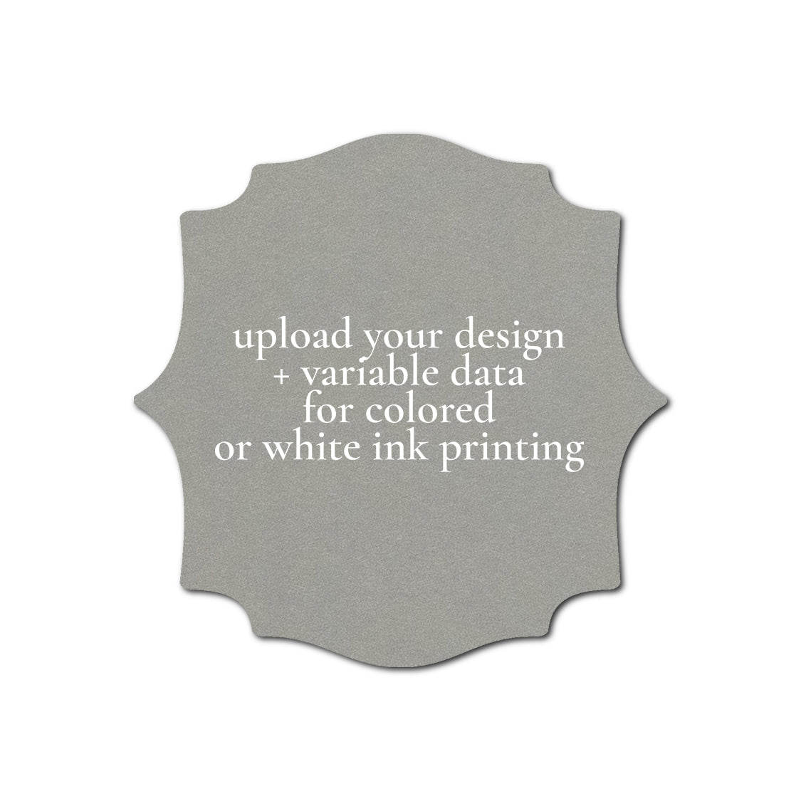 Individually Personalized Wedding Prints on Diecut Cardstock - Shape S15