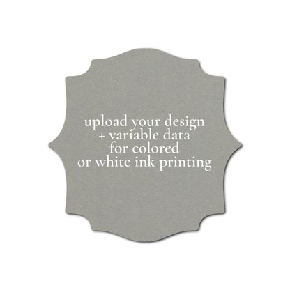 Individually Personalized Wedding Prints on Diecut Cardstock - Shape S15