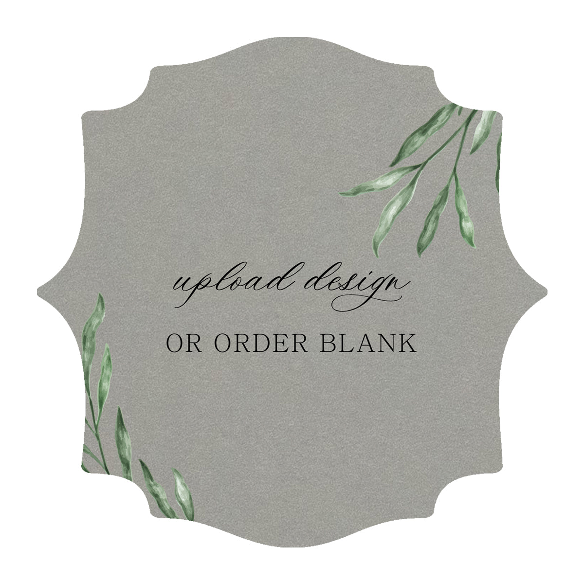 Custom Wedding Prints on Diecut Shaped Cardstock | Shape S15