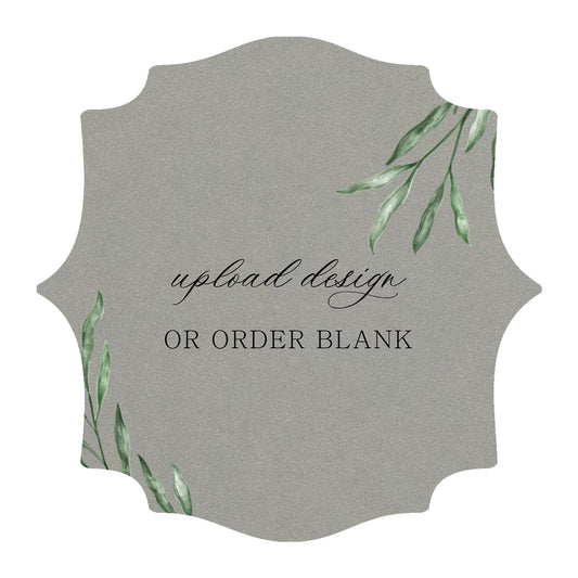 Custom Wedding Prints on Diecut Shaped Cardstock | Shape S15