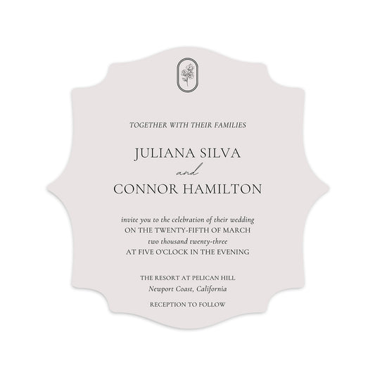 Personalized Wedding Cards | Fully Custom Print | Signature Shape SS15