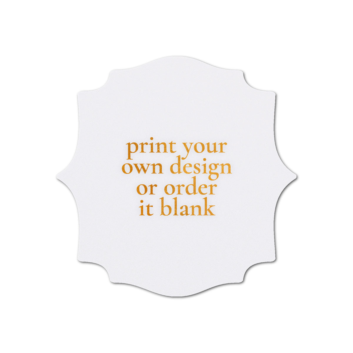 Custom Wedding Prints on Diecut Shaped Cardstock | Shape S15