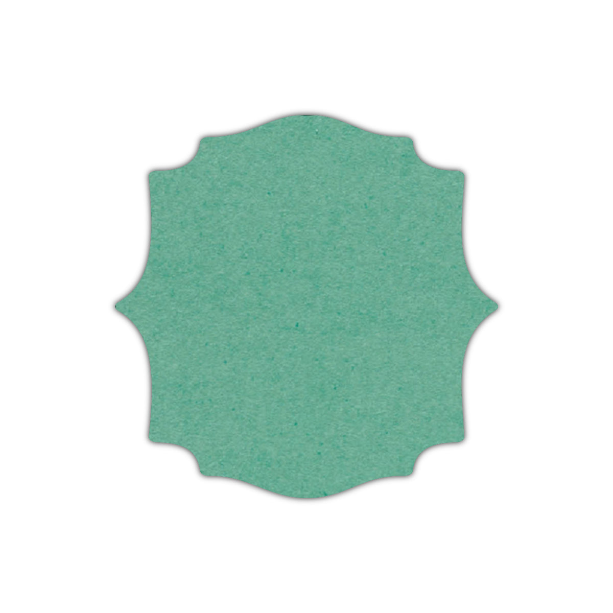CMYK Print on Caribbean Blue Cardstock | Shape S15 | 3.75" x 3.75"