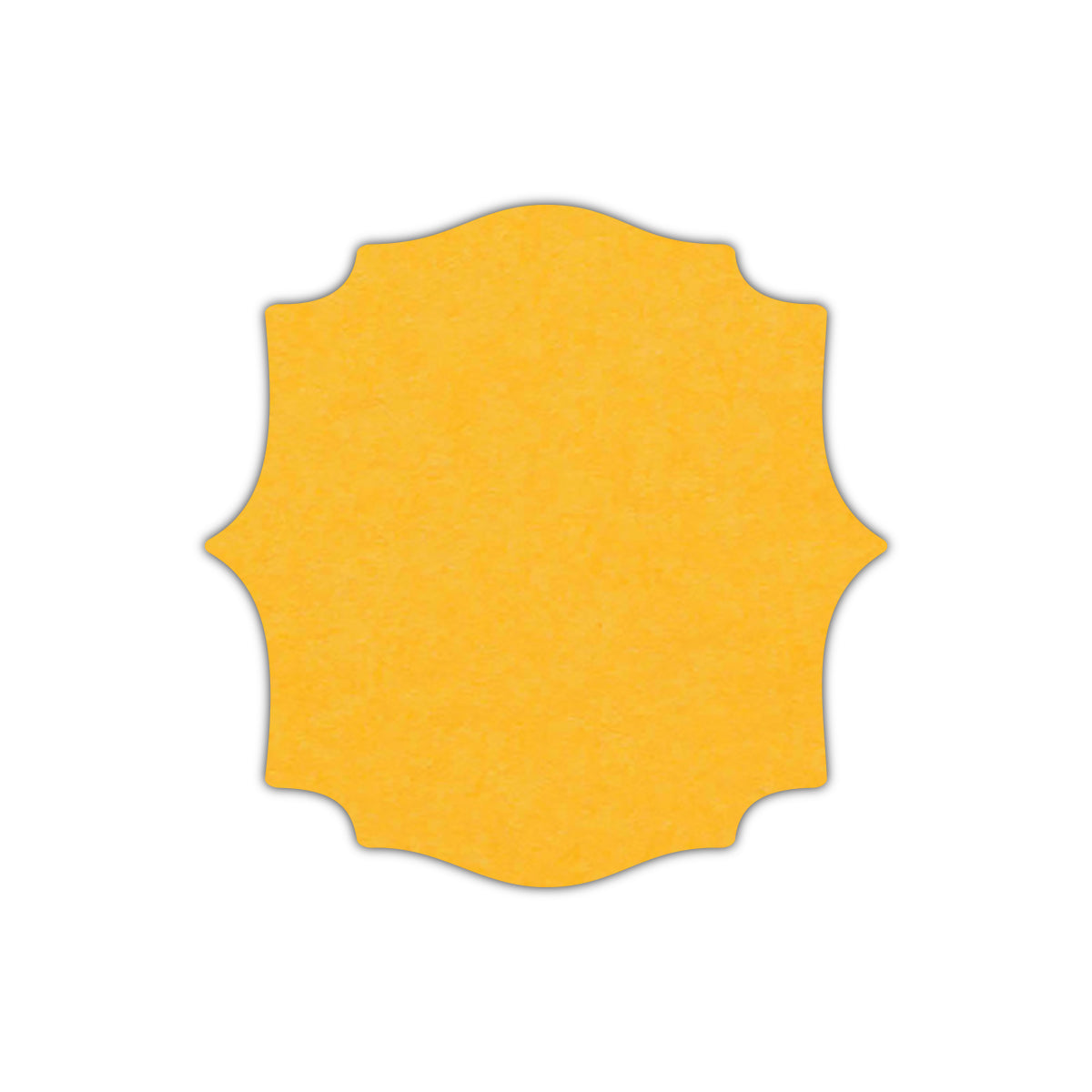 CMYK Print on Indian Yellow Cardstock | Shape S15 | 5" x 5"