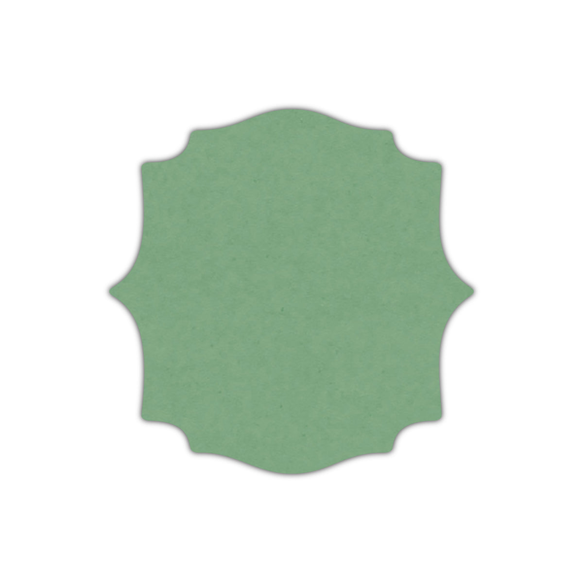 CMYK Print on Matcha Tea Cardstock | Shape S15 | 2.75" x 2.75"