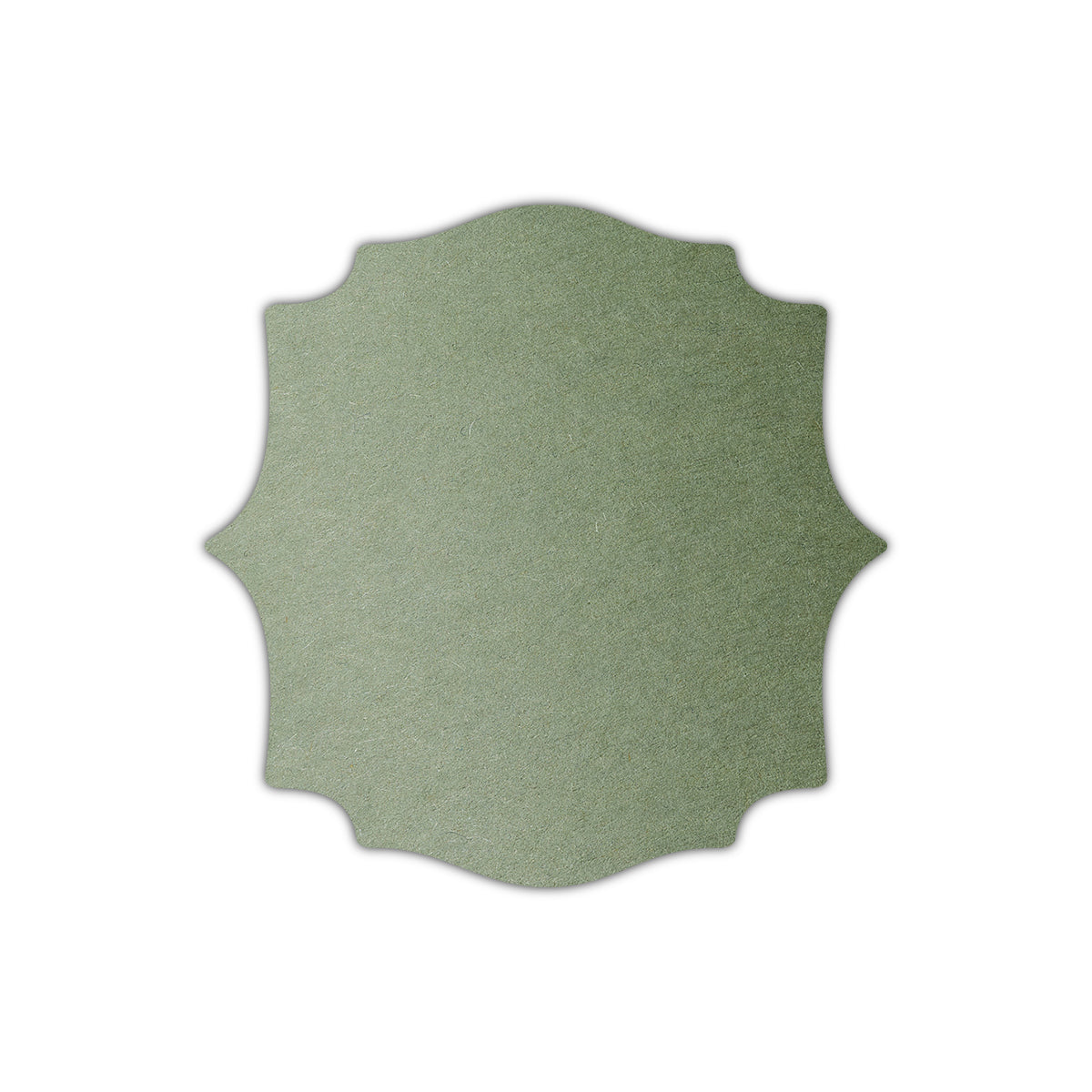 CMYK Print on Mid Green Cardstock | Shape S15 | 3" x 3"