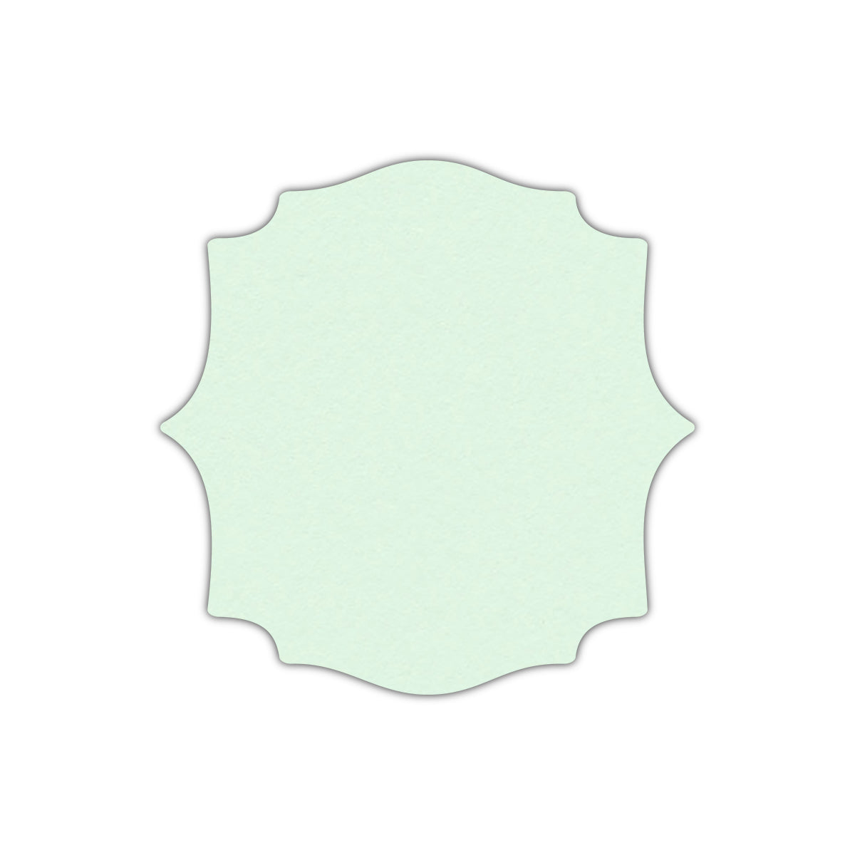 CMYK Print on Pastel Green Cardstock | Shape S15 | 4" x 4"