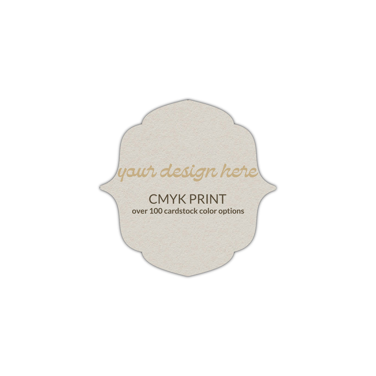Shape S16 Diecut Card | CMYK Print | 5" x 5"