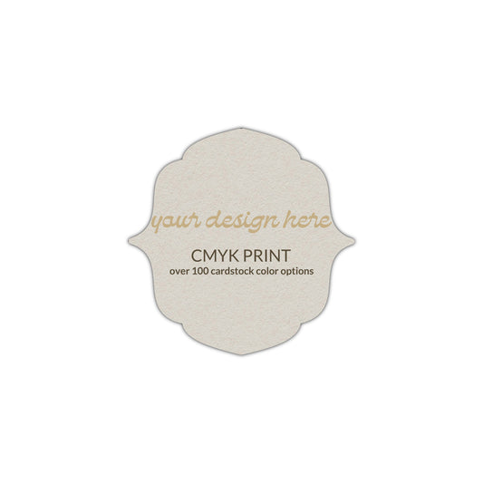 Shape S16 Diecut Card | CMYK Print | 2.5" x 2.5"