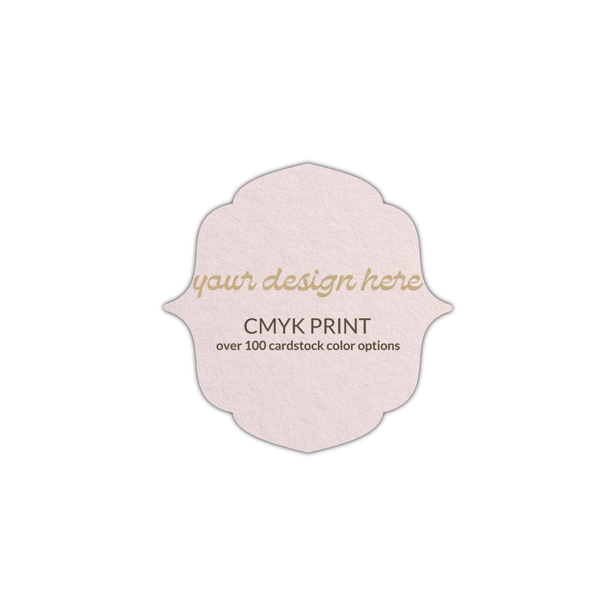 Shape S16 Diecut Card | CMYK Print | 6" x 6"