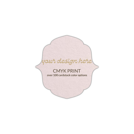 Shape S16 Diecut Card | CMYK Print | 2.25" x 2.25"