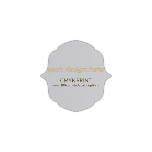 Shape S16 Diecut Card | CMYK Print | 2" x 2"