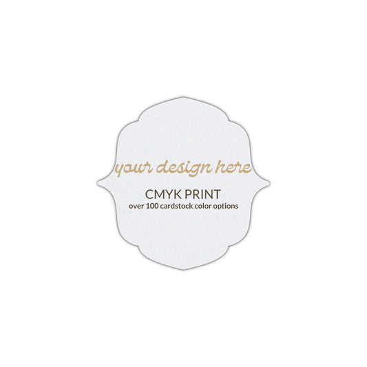 Shape S16 Diecut Card | CMYK Print | 3" x 3"