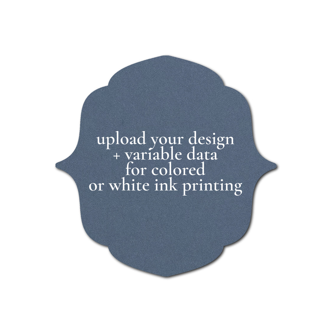 Individually Personalized Wedding Prints on Diecut Cardstock - Shape S16