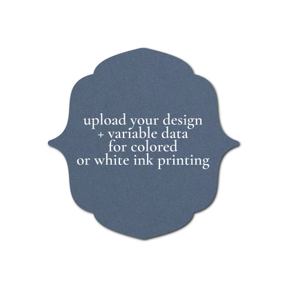 Individually Personalized Wedding Prints on Diecut Cardstock - Shape S16