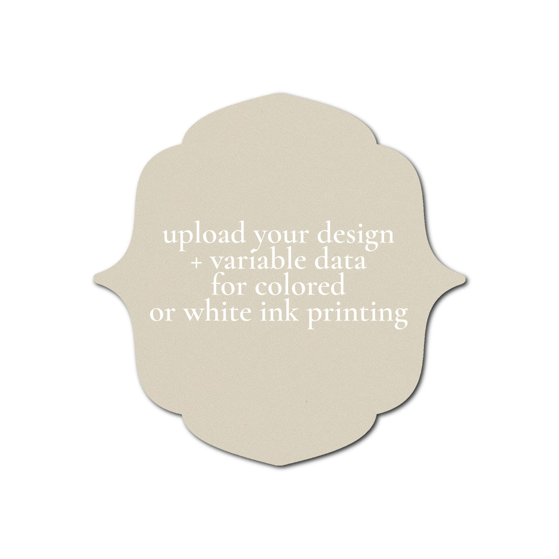 Individually Personalized Wedding Prints on Diecut Cardstock - Shape S16