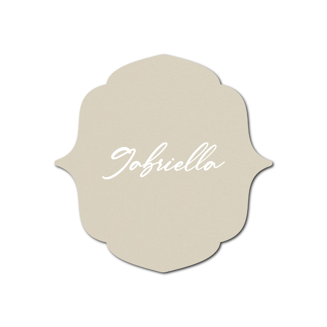 Individually Personalized Wedding Prints on Diecut Cardstock - Shape S16