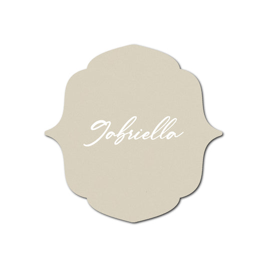 Individually Personalized Wedding Prints on Diecut Cardstock - Shape S16