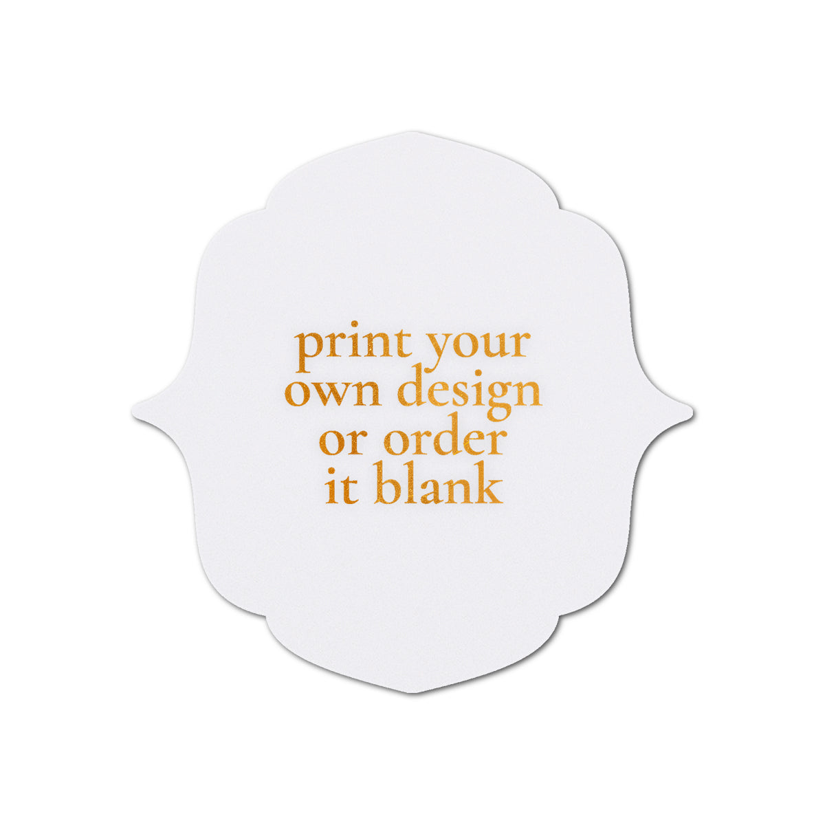 Custom Wedding Prints on Diecut Shaped Cardstock | Shape S16