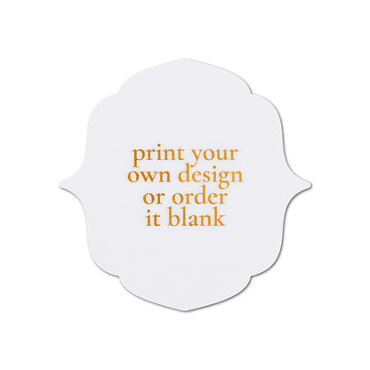 Custom Wedding Prints on Diecut Shaped Cardstock | Shape S16