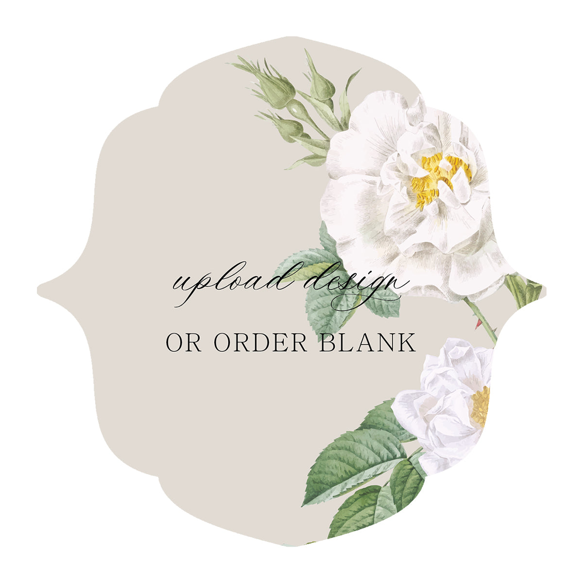 Custom Wedding Prints on Diecut Shaped Cardstock | Shape S16