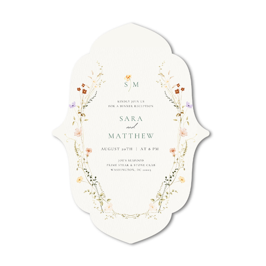 Personalized Wedding Cards | Fully Custom Print | Signature Shape S16