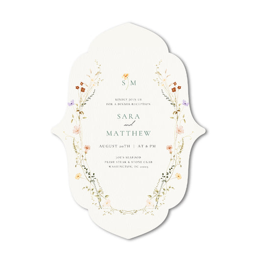 Personalized Wedding Cards | Fully Custom Print | Signature Shape S16