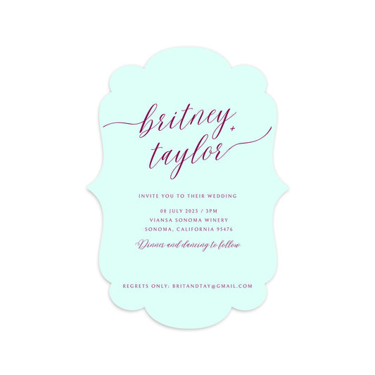 Personalized Wedding Cards | Fully Custom Print | Signature Shape S1