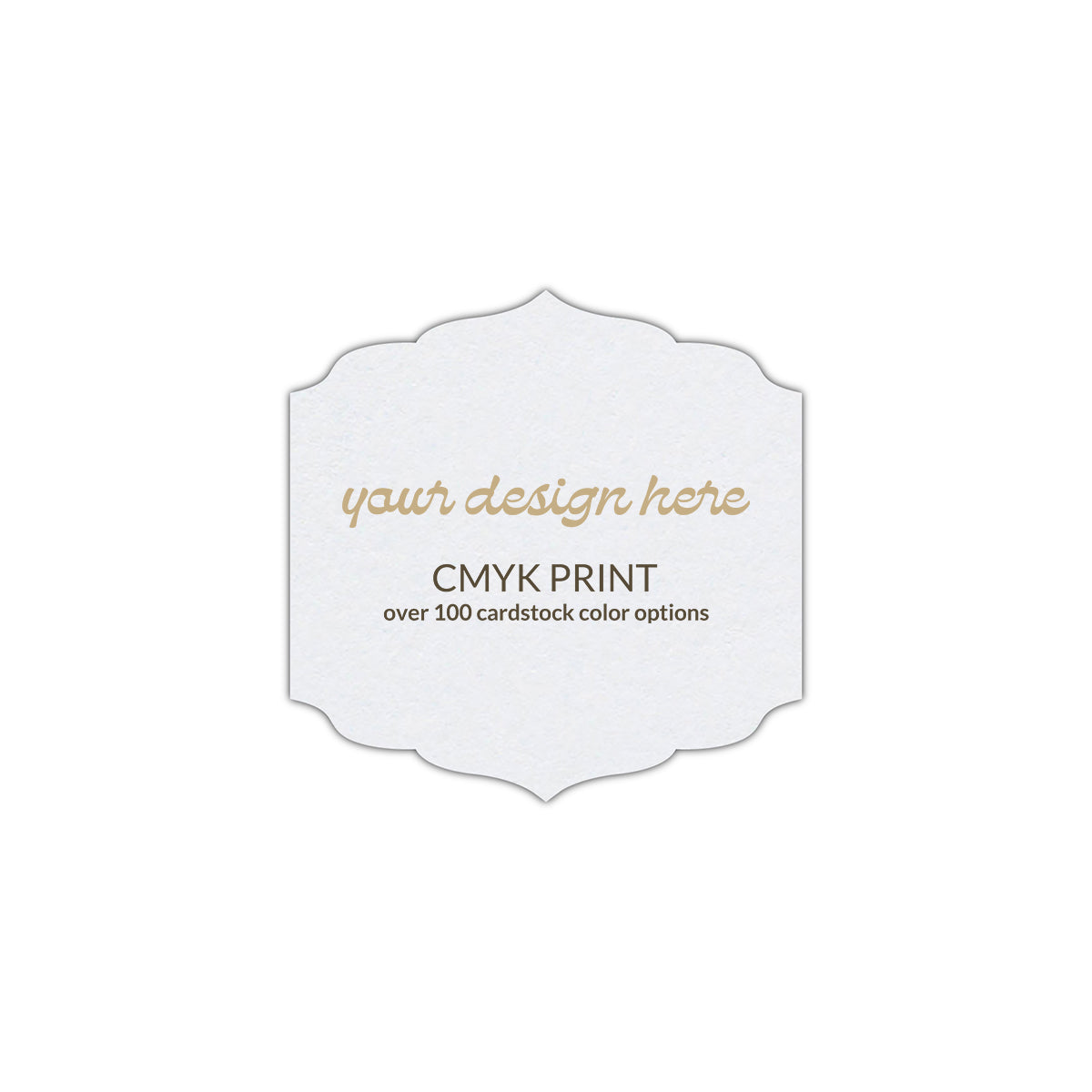 Shape S23 Diecut Card | CMYK Print | 4" x 4"